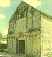France, Ain, Saint-Andre de Bage, Eglise romane, Facade (2)